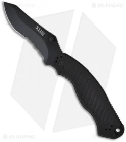 5.11 Tactical ARK Recurve Liner Lock Knife (3.75" Black Serr) 51070