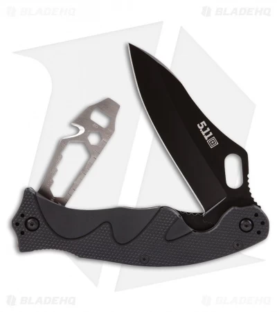 5.11 Tactical Double Duty Quick Fix Liner Lock Knife Black FRN (3.75" Black) 4 5.11 Tactical Double Duty Quick Fix Liner Lock Knife Black FRN (3.75" Black) - Image 2
