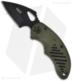 5.11 Tactical DRT Spear Point Liner Lock Knife Green FRN (2.625" Black) 51057
