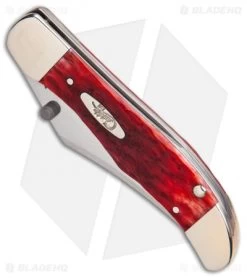 Case Kickstart Mid-Folding Hunter Assisted Knife Dark Red Jig Bone (61265AC CV) -Buck Knives Store Assisted Opener Dark Red Bone Jig Mid Hunter Clip BHQ 86870 er spine