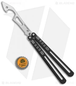 BBbarfly BBFireFly Knife Style Bottle Opener Balisong Black (4.25" Satin) -Buck Knives Store BB Barfly FireFly Black Style Bottle Opener Butterfly BHQ 135621 jr bottlecap