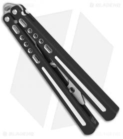BBbarfly BBFireFly Knife Style Bottle Opener Balisong Black (4.25" Satin) -Buck Knives Store BB Barfly FireFly Black Style Bottle Opener Butterfly BHQ 135621 jr side