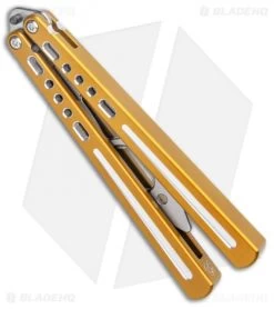 BBbarfly BBFireFly Knife Style Bottle Opener Balisong Gold (4.25" Satin) 8 BBbarfly BBFireFly Knife Style Bottle Opener Balisong Gold (4.25" Satin) -Buck Knives Store BB Barfly FireFly Gold Style Bottle Opener Butterfly BHQ 135622 jr side