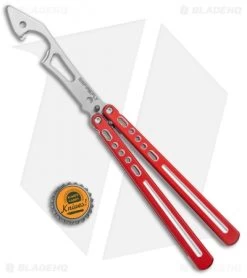 BBbarfly BBFireFly Knife Style Bottle Opener Balisong Red (4.25" Satin) -Buck Knives Store BB Barfly FireFly Red Style Bottle Opener Butterfly BHQ 135623 jr bottlecap