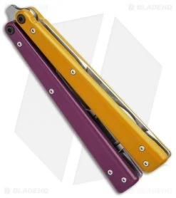 BB Barfly Pro Model Bottle Opener Butterfly Trainer (Purple/Yellow) -Buck Knives Store BB Barfly Pro Model Bottle Opener Butterfly Trainer Purple Yellow BHQ 87778 er spine