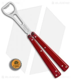 BB Barfly Pro Model Bottle Opener Butterfly Trainer (Red) 9 BB Barfly Pro Model Bottle Opener Butterfly Trainer (Red) -Buck Knives Store BB Barfly Pro Model Bottle Opener Butterfly Trainer Red BHQ 87773 er bottlecap
