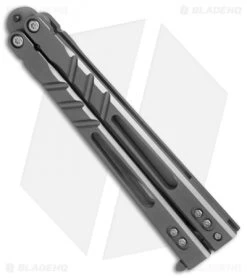 BRS ALT Alpha Beast Balisong Butterfly Knife Titanium (4.5" Stonewash) -Buck Knives Store BRS Alpha Beast Bali TI SW BHQ 12414 er spine