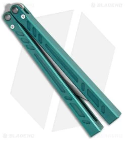 BRS Barebones Balisong Butterfly Knife Blue Aluminum Channel (4.5" SW) 8 BRS Barebones Balisong Butterfly Knife Blue Aluminum Channel (4.5" SW) -Buck Knives Store BRS Barebones Balisong Butterfly Blue Aluminum Channel SW BHQ 142014 jr side
