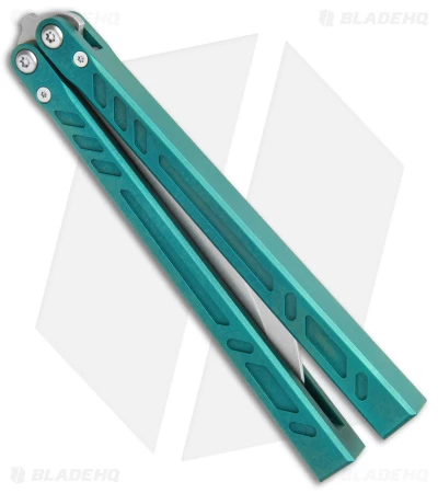 BRS Barebones Balisong Butterfly Knife Blue Aluminum Channel (4.5" SW) 4 BRS Barebones Balisong Butterfly Knife Blue Aluminum Channel (4.5" SW) - Image 2