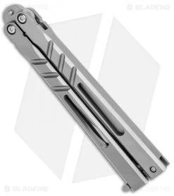 BRS Channel Alpha Beast Alternate Blade Butterfly Knife Titanium (4.5" SW) CHAB -Buck Knives Store BRS Channel Alpha Beast Alternate Blade Ti SW CHAB ALT BHQ 114621 jr spine