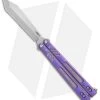 BRS Hybrid Replicant Standard Balisong Butterfly Knife Purple Titanium (4.6" SW)