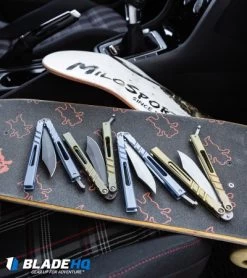 BRS Premium Channel Alpha Beast Balisong Butterfly Knife Blue Ti (4.5") CHAB -Buck Knives Store BRS Premium Channel Alpha Beast Balisong Butterfly Knife Blue Ti CHAB BHQ 107651 kp VW GTI web 2