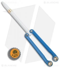 BaliYo By Spyderco Butterfly Pen Fisher Space Pen (Blue/White) USA Made -Buck Knives Store BaliYo by Spyderco Butterfly Pen Fisher Space Pen blue white USA Made BHQ 82799 er bottlecap