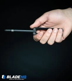 BaliYo By Spyderco Pen Butterfly Flipper (Gray) -Buck Knives Store BaliYo by Spyderco Pen Butterfly Flipper Black BHQ 4501 kp in hand web 7