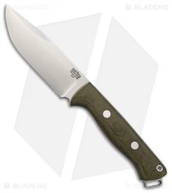 Bark River Bravo Squad Leader Fixed Blade Knife Green Micarta (4.625" A-2)