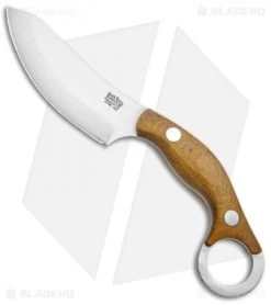 Bark River JX4 Bush Bat Fixed Blade Knife Natural Canvas Micarta (3.5" Satin)