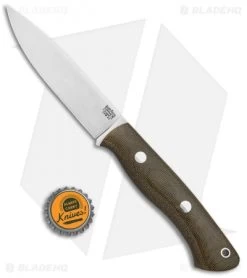 Bark River Knives Aurora Bushcraft Knife Green Canvas Micarta (4.5" 3V Satin) -Buck Knives Store Bark River Knives Aurora Bushcraft Burgundy Canvas Micarta Satin BA06122MBU BHQ 102680 jr bottlecap