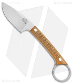 Bark River Ringtail Fixed Blade Knife Natural Canvas Micarta (2.5" Satin)