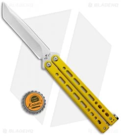 Bear Ops Bear Song VIII Butterfly Knife Tanto Yellow Steel (4.5" Satin) -Buck Knives Store Bear Ops Bear Song VIII Butterfly Yellow Tanto Satin B 810 SSYW S BHQ 124341 jr bottlecap