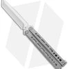 Bear Ops Bear Song VIII Small Tanto Butterfly Knife Gray (3.75" Satin)