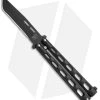 Bear & Son 115TANB Tanto Butterfly Knife Black (4" Black)