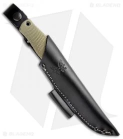 Benchmade 202 Leuku Fixed Blade Knife Ranger Green (5.19" Satin CPM-3V) -Buck Knives Store Benchmade 202 Leuku Ranger Green Satin BHQ 111298 jr sheath