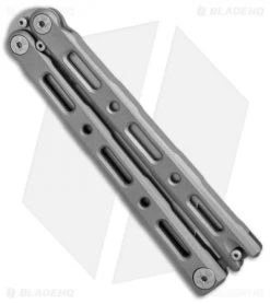 Benchmade 87 Ti Bali-Song Butterfly Knife Titanium (4.5" Satin) -Buck Knives Store Benchmade 87 Ti satin BHQ 51596 er side