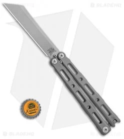 Benchmade 87 Ti Bali-Song Butterfly Knife Titanium (4.5" Satin) -Buck Knives Store Benchmade 87 Ti satin BHQ 51596 jr bottlecap