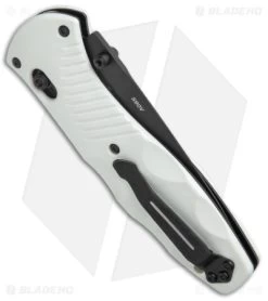 Benchmade Barrage Limited Edition AXIS-Assist Knife White FRN (3.25" Black S90V) -Buck Knives Store Benchmade Barrage Limited Edition AXIS Assist Lock White FRN Black BHQ 175594 jr side