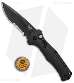 Benchmade Claymore Automatic Knife Black Grivory (3.6" Black Serr) 9070SBK -Buck Knives Store Benchmade Claymore Auto Ranger Black Grivory Black Serr 9070SBK 1 BHQ 118570 jr bottlecap