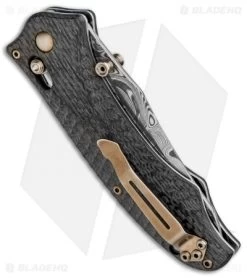 Benchmade Gold Class 950-91 Obsorne Rift Axis Lock Knife #03 -Buck Knives Store Benchmade Gold Class 950 91 Obsorne Rift Axis Lock Damascus 3 BHQ 3754 jr side