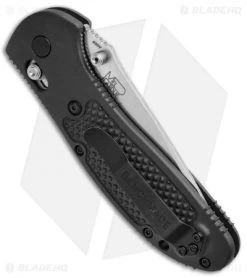 Benchmade Griptilian Tanto AXIS Lock Knife (3.45" Satin) 553-S30V -Buck Knives Store Benchmade Griptilian AXIS Lock Tanto Black Satin 553 S30V BHQ 0670 jr side