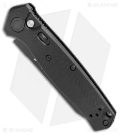 Benchmade Mediator Automatic Knife Black G-10 (3.3" Black Serr) 8551SBK -Buck Knives Store Benchmade Mediator Auto Black G 10 Black Serr 8551SBK BHQ 104906 jr spine