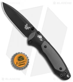 Benchmade 595BK Mini Boost AXIS-Assist Knife Black/Gray (3.11" Black) -Buck Knives Store Benchmade Mini Boost AXIS Assist Black Gray Black 595BK BHQ 78760 jr bottlecap