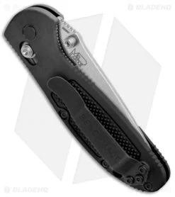 Benchmade Mini Griptilian AXIS Lock Knife Black (2.91" Satin) 556-S30V -Buck Knives Store Benchmade Mini Griptilian AXIS Lock Black Satin 556 S30V BHQ 1721 jr side