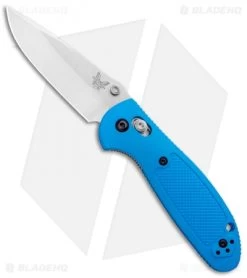 Benchmade Mini Griptilian AXIS Lock Knife Blue (2.91" Satin) 556-BLU-S30V