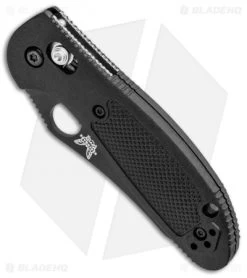 Benchmade Mini Griptilian Axis Lock Knife Black (2.91" Black Serr S30V) 555SBK -Buck Knives Store Benchmade Mini Griptilian Axis Lock Black Black Serr 555SBK BHQ 92865 jr spine