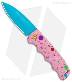 Boker Mini Dessert Warrior Kalashnikov Dagger Automatic Knife (2.5" Blue) Donut
