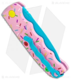 Boker Mini Dessert Warrior Kalashnikov Dagger Automatic Knife (2.5" Blue) Donut -Buck Knives Store Boker Desert Warrior Mini Kalashnikov Dagger Auto Blue Donut BHQ 113886 jr side