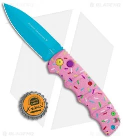Boker Dessert Warrior Kalashnikov Dagger Automatic Knife (3.25" Blue) Donut -Buck Knives Store Boker Dessert Warrior Kalashnikov Dagger Auto Donut Blue 01KALS72NSOI BHQ 108010 jr bottlecap