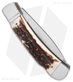 Boker Lockback Gentleman's Knife Stag Bone (2.8" Satin) 8 Boker Lockback Gentleman's Knife Stag Bone (2.8" Satin) -Buck Knives Store Boker Lockback Gentlemans Knife Stag Bone 2in Polish BHQ 146639 td side