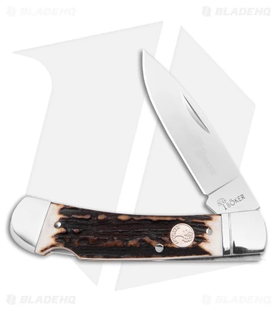 Boker Lockback Gentleman's Knife Stag Bone (2.8" Satin) 3 Boker Lockback Gentleman's Knife Stag Bone (2.8" Satin)