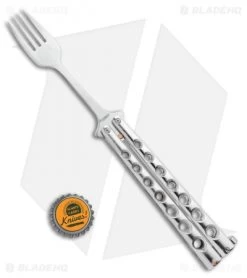 Boker Magnum Balifork Butterfly Trainer (4" Satin Fork) -Buck Knives Store Boker Magnum Balifork Butterfly Knife Trainer BHQ 94432 ns bottlecap