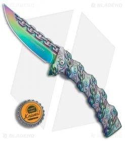 Boker Magnum Chained Rainbow Spring Assisted Knife (3.375" Spectrum) 01MB635 -Buck Knives Store Boker Magnum Chained Rainbow BHQ 80865 er bottlecap
