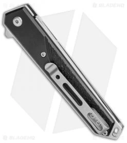 Boker Magnum Japanese Iris Liner Lock Knife Aluminum (3.25" Satin) -Buck Knives Store Boker Magnum Japanese Iris LL Aluminum Satin 01RY322 BHQ 111615 jr side