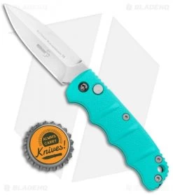 Boker Mini Kalashnikov Dagger Automatic Knife Tyranny Teal (2.5" Stonewash) -Buck Knives Store Boker Mini Kalashnkov Dagger Auto Tyranny Teal SW 01KALS64NSOI BHQ 99633 jr bottlecap