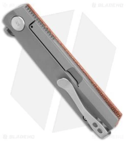 Boker Plus Cataclyst Frame Lock Knife Brown Micarta (3" Damascus) -Buck Knives Store Boker Plus Cataclyst FL Brown Micarta Damascus BHQ 146711 jr side