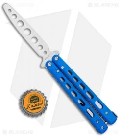 Boker Plus Mini Balisong Trainer Blue G-10 (3.25" Satin) 01BO715SOI -Buck Knives Store Boker Plus Mini Balisong Trainer Blue Holes G 10 Satin 01BO715SOI BHQ 99636 jr bottlecap