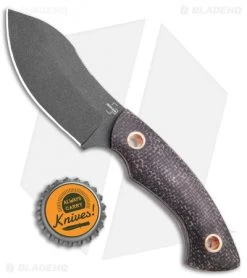 Boker Plus Nessmi Pro Fixed Blade Knife Black Micarta (2.75" Black D2) -Buck Knives Store Boker Plus Nessmi Black Micarta D2 BHQ 131451 td size