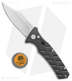 Boker Plus Strike Bowie Automatic Knife Black (3.25" Stonewash D2) -Buck Knives Store Boker Plus Strike Bowie Auto Black SW 01BO429NSOI BHQ 97034 jr bottlecap